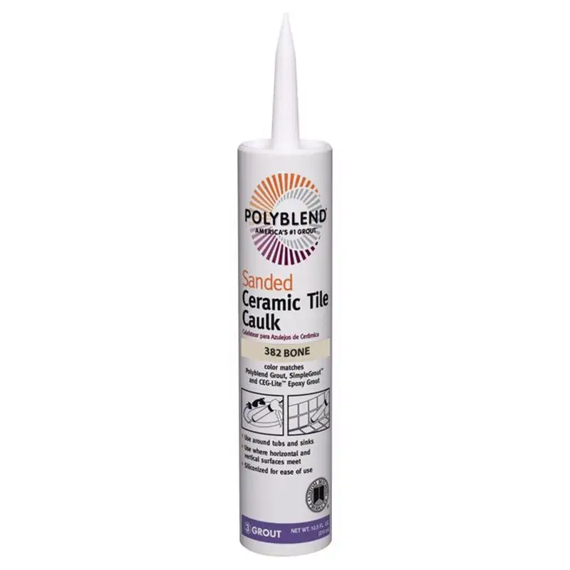 Custom Building Products Polyblend Bone Siliconized Acrylic Caulk 10.5 oz Pack 6