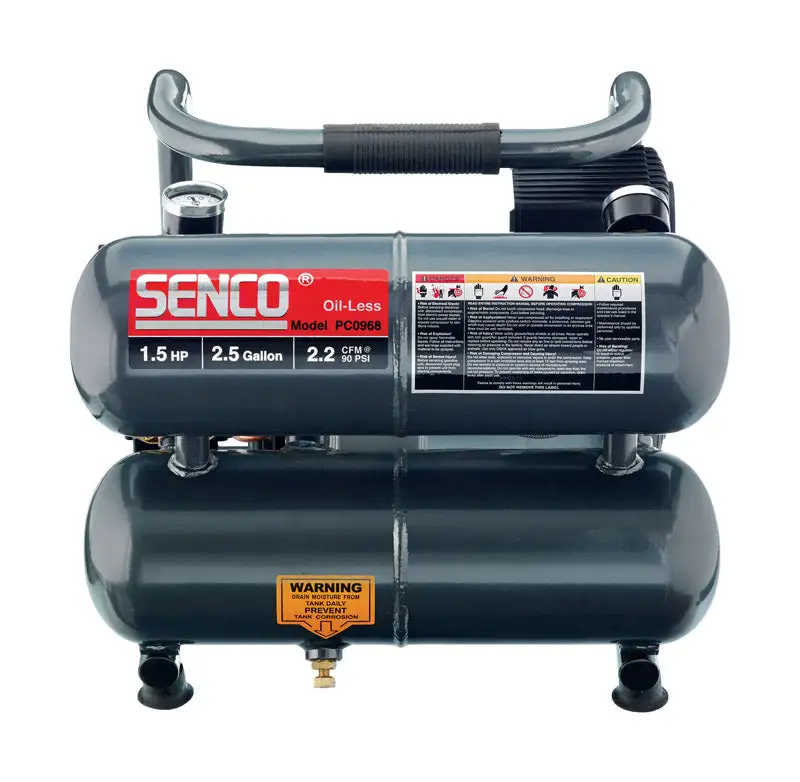 Senco 2.5 gal Horizontal Portable Air Compressor 135 psi 1 HP Tools and DIY Projects