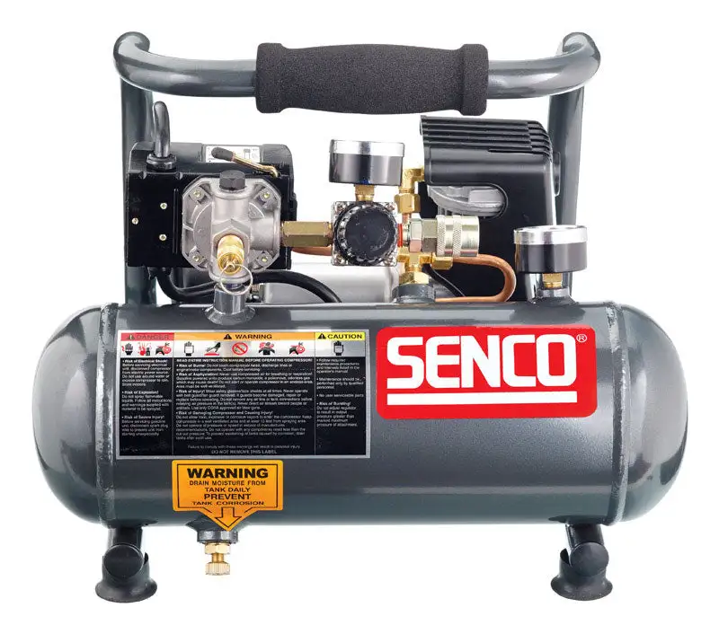 Senco 1 gal Horizontal Portable Hand-Held Air Compressor 125 psi 1/2 HP Small Jobs