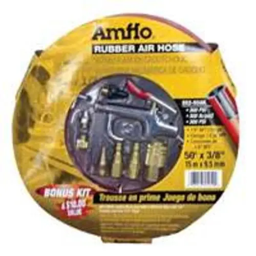 Amflo 552-50AK-5 Air Hose Kit Red 3/8 Inch x 50 Feet 300 PSI