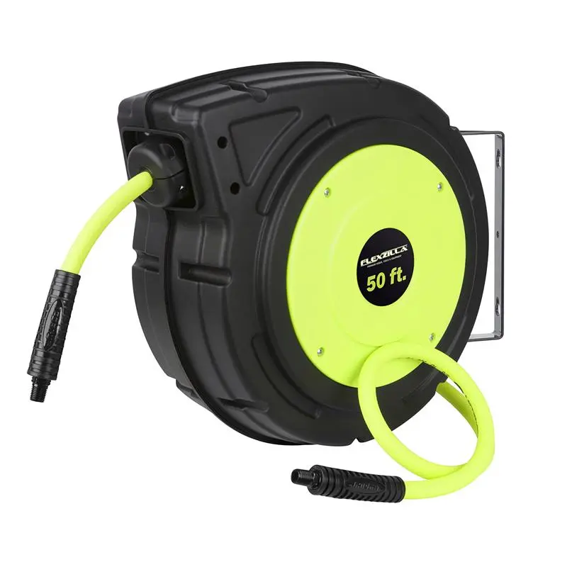 Legacy Flexzilla 50 ft Retractable Air Hose Reel 150 psi Zilla Green