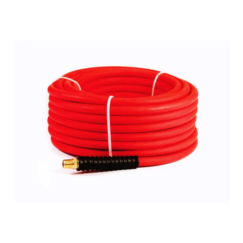 Senco 50 ft. x 1/4 . Rubber Hybrid Air Hose 300 psi Red Compressors