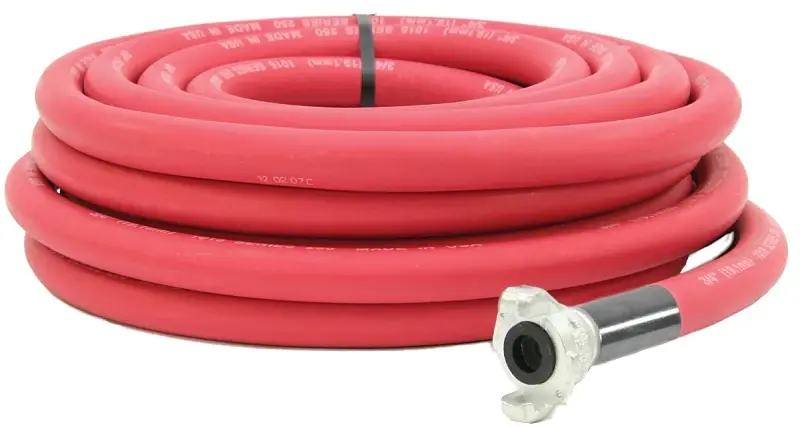 Abbott Rubber 1025-0750R-50-CRS Air Hose, 3/4 ID, 50 ft L, MNPT, 300 psi Pressure, EPDM Tpr, Red