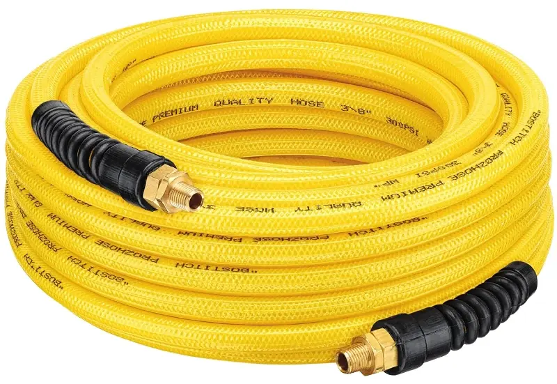Bostitch PRO-3850 Air Hose, 3/8 OD, 50 ft L, MNPT, 300 psi Pressure, Polyurethane, Lemon