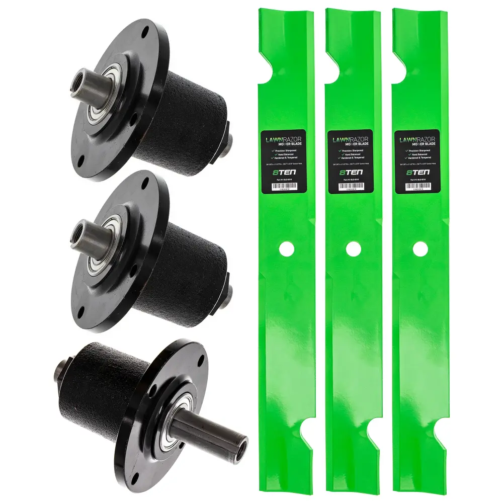 Deck Spindles & Notched Air-Lift Blade Kit Schiller MK1001891