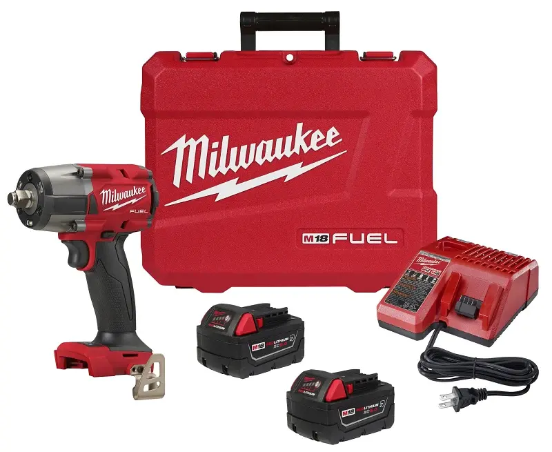 Milwaukee M18 FUEL 2962-22R Series Impact Wrench Kit, Battery Included, 18 V, 5 Ah, 1/2 Drive, Square Drive