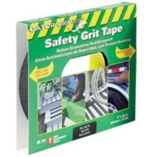 Gatorgrit RE141 Tape Black 1 x 60' Anti-Slip Safety Grit Tape Stairs and Floors