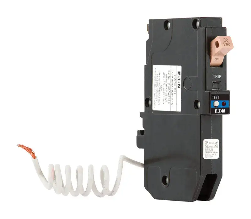 Eaton Cutler-Hammer 20 Amp Arc Fault Single Pole Circuit Breaker