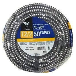 ACT Armored Conduit Cable 12/2 50-Ft Metal Clad Electrical Wiring Coleman Cable