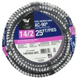 ACT Armored Conduit Cable 14/2 25-Ft. Electrical Wiring Coleman Cable