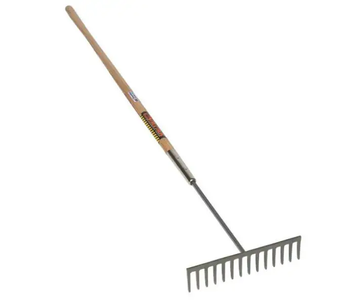 Structron 63128 14-Tine Forged Steel Asphalt Rake 60 Inch Professional Grade