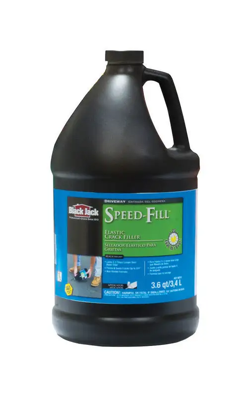 Black Jack Speed-Fill Gloss Black Water-Based Rubberized Asphalt Crack Filler 3.6 qt Pack 6