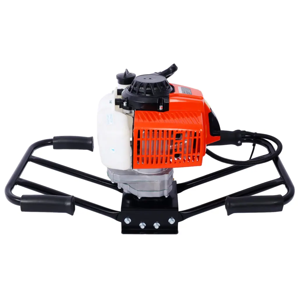 2.7HP Gas Powered Post Hole Digger 63CC Two Person Handle 2 Stroke Auger g-h