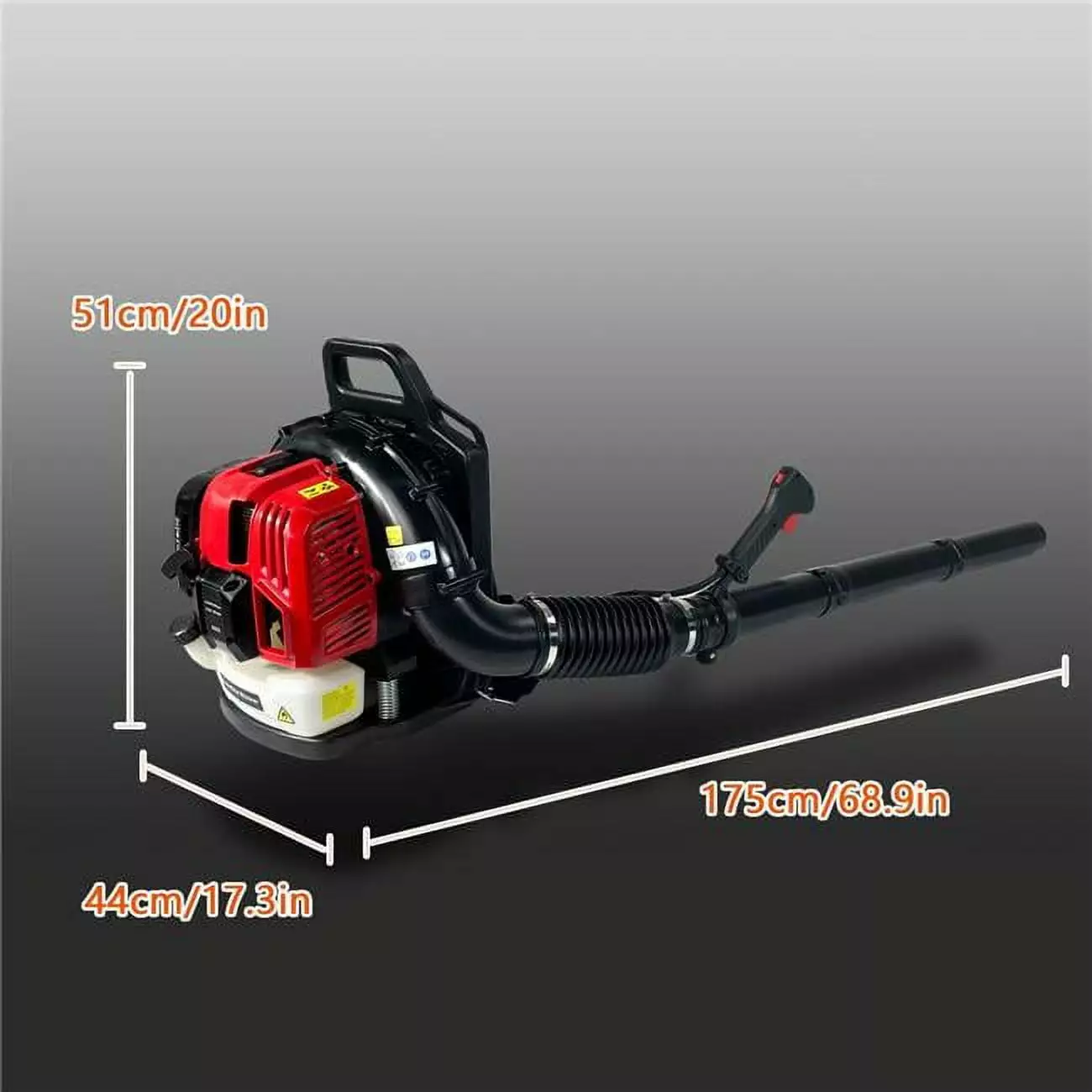 Direct Wicker Backpack Leaf 52CC-530CFM-175MPH-2 Stroke Air Cooling Gasoline Backpack Grass Blower Snow Blower