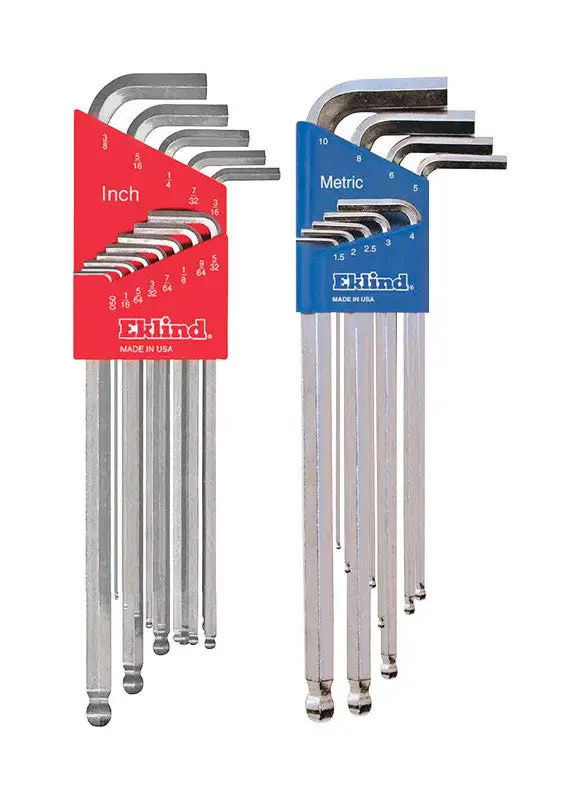 Eklind 9pc Metric Long Arm Ball End Hex L-Key Set