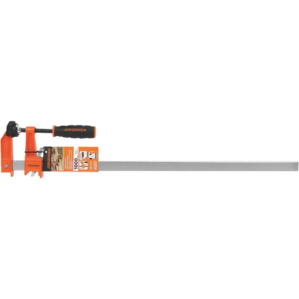 Jorgensen Heavy-Duty Steel Bar Clamp 24-Inch Professional Workshop Tool