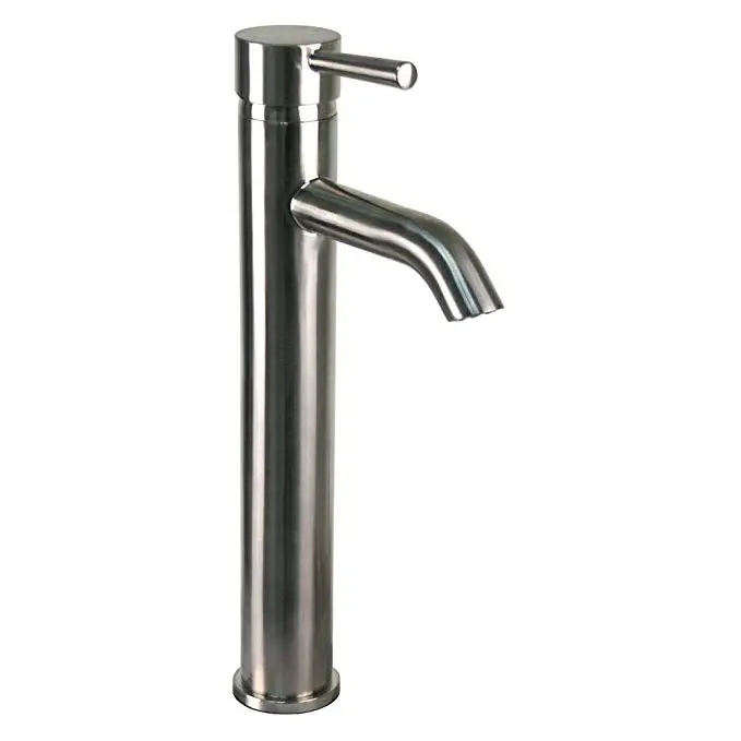 Brienza Moncalieri Vessel Sink Filler Faucet Push Pop Drain Textured Nickel -BRN-MCRVF-BN