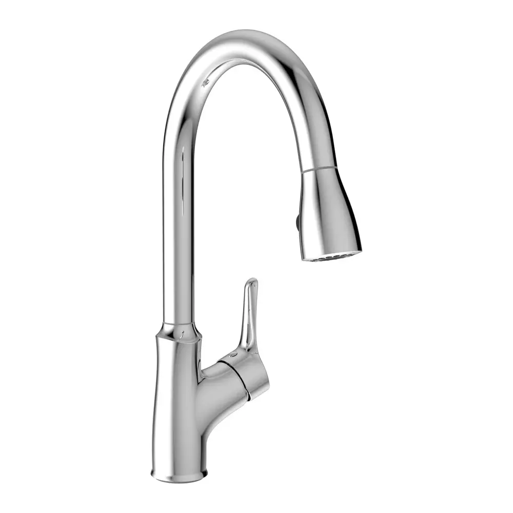 Fusio Kitchen Sink Faucet Turn Pull-Down Spout, Chrome