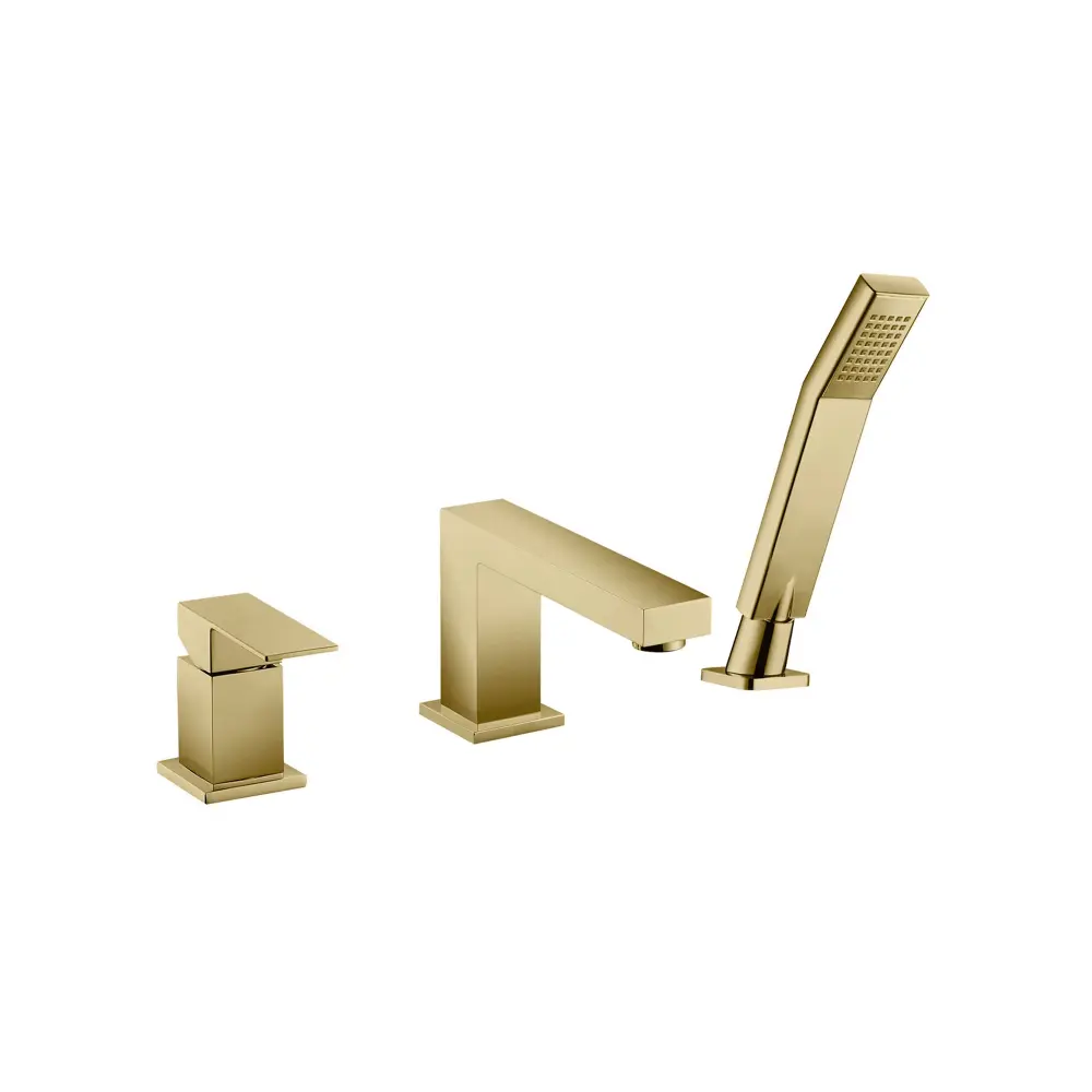 SALVATORE-GD Square Bathtub Faucet, Brushed Golden