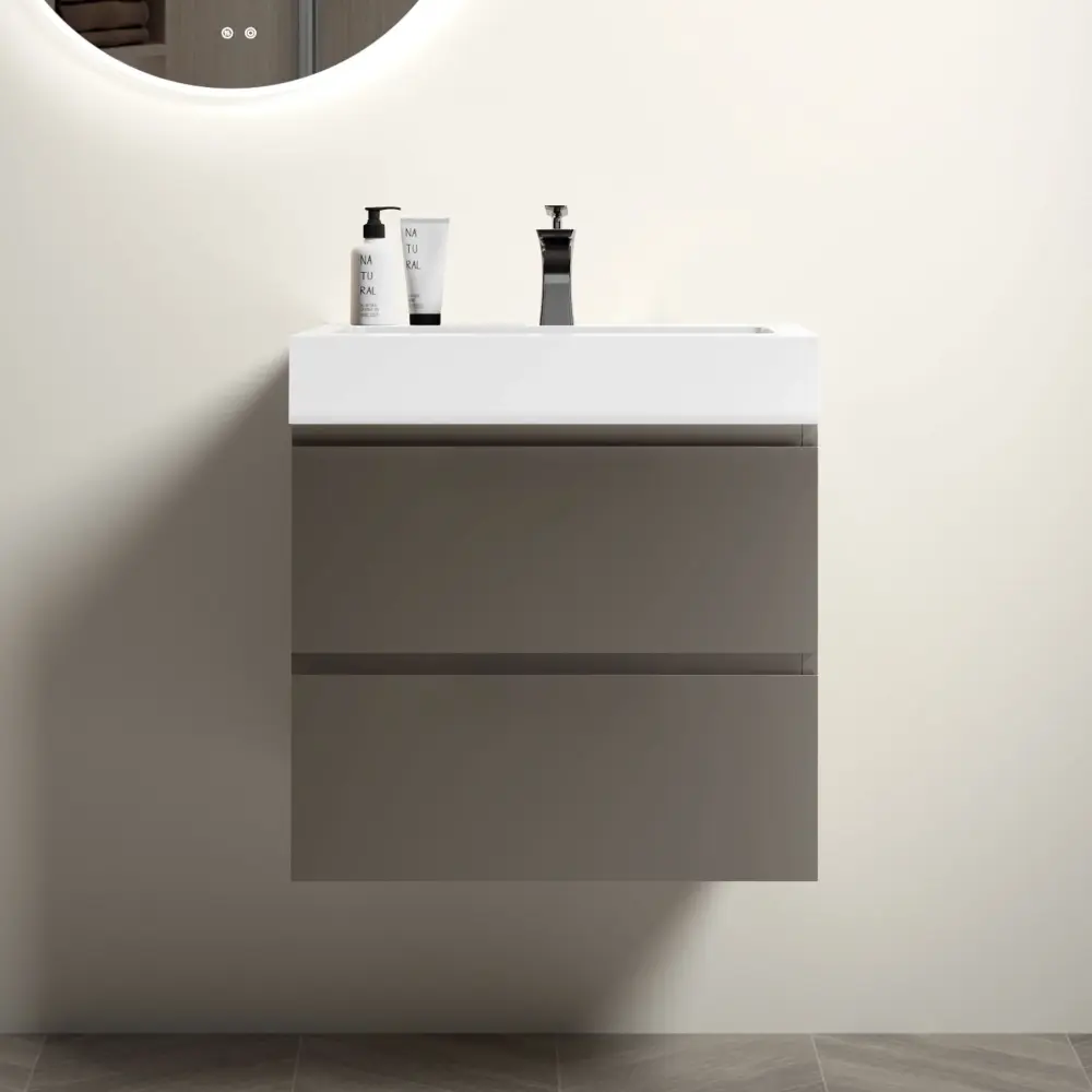 Alice - Bathroom Vanity Sink, Big Storage Wall Mounted Floating Bathroom Vanity Modern Bathroom, One-Piece Sink Basin With...