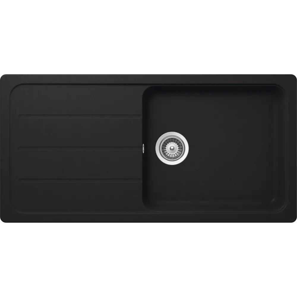 SCHOCK: Built- sink Formhaus D-100 L, crafted CRISTALITE® Onyx 87337 100 cm