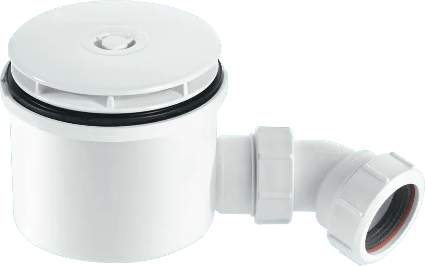 McAlpine ST90WH10-HP2 90mm x 50mm Water Seal Shower Trap 1½" Outlet High-Flow High-Performance Trap modular 110mm Flange