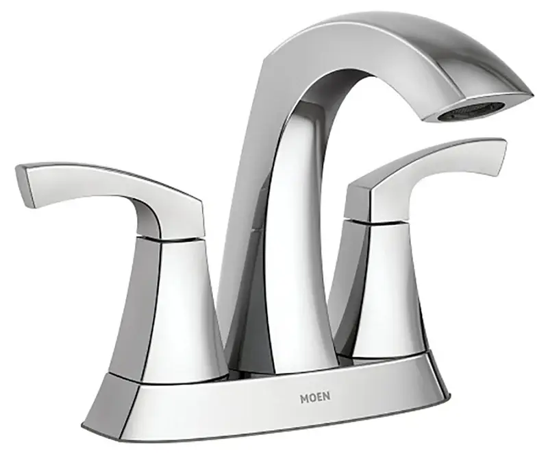 Moen Lindor 84506 Centerset Bathroom Faucet, 1.2 gpm, 2-Handle, 3-Faucet Hole, Metal, Chromium