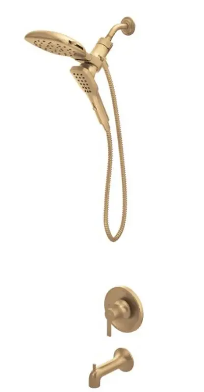 Moen Zyla 82140 Series 82140BZG Tub/Shower Faucet, Normal Handshower Showerhead, 1.75 gpm Showerhead, 1-Handle