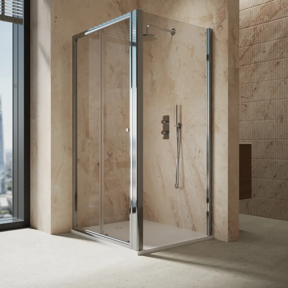 Roman Haven6 Sliding Shower Enclosure - 1000mm x 900mm - Chromium
