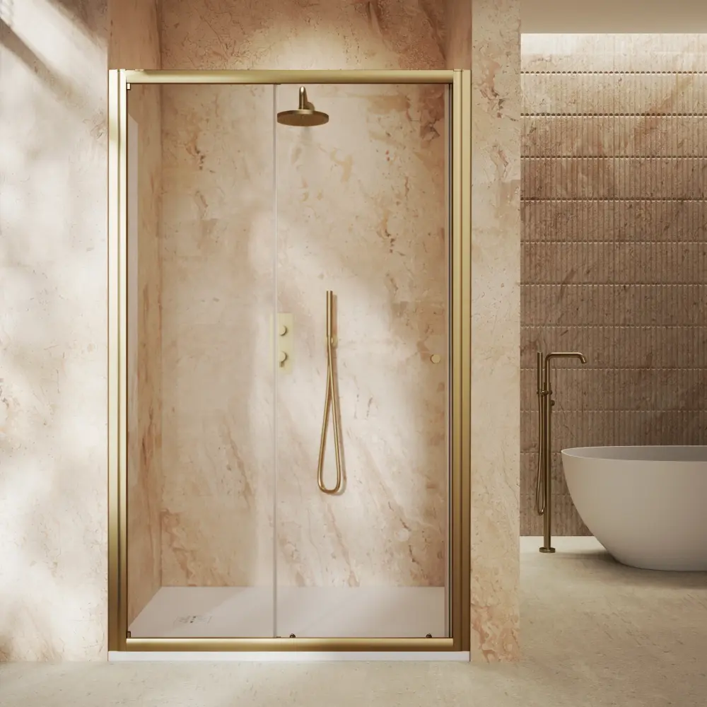 Roman Haven6 Sliding Shower Door - 1200mm - Soft-touch Brass
