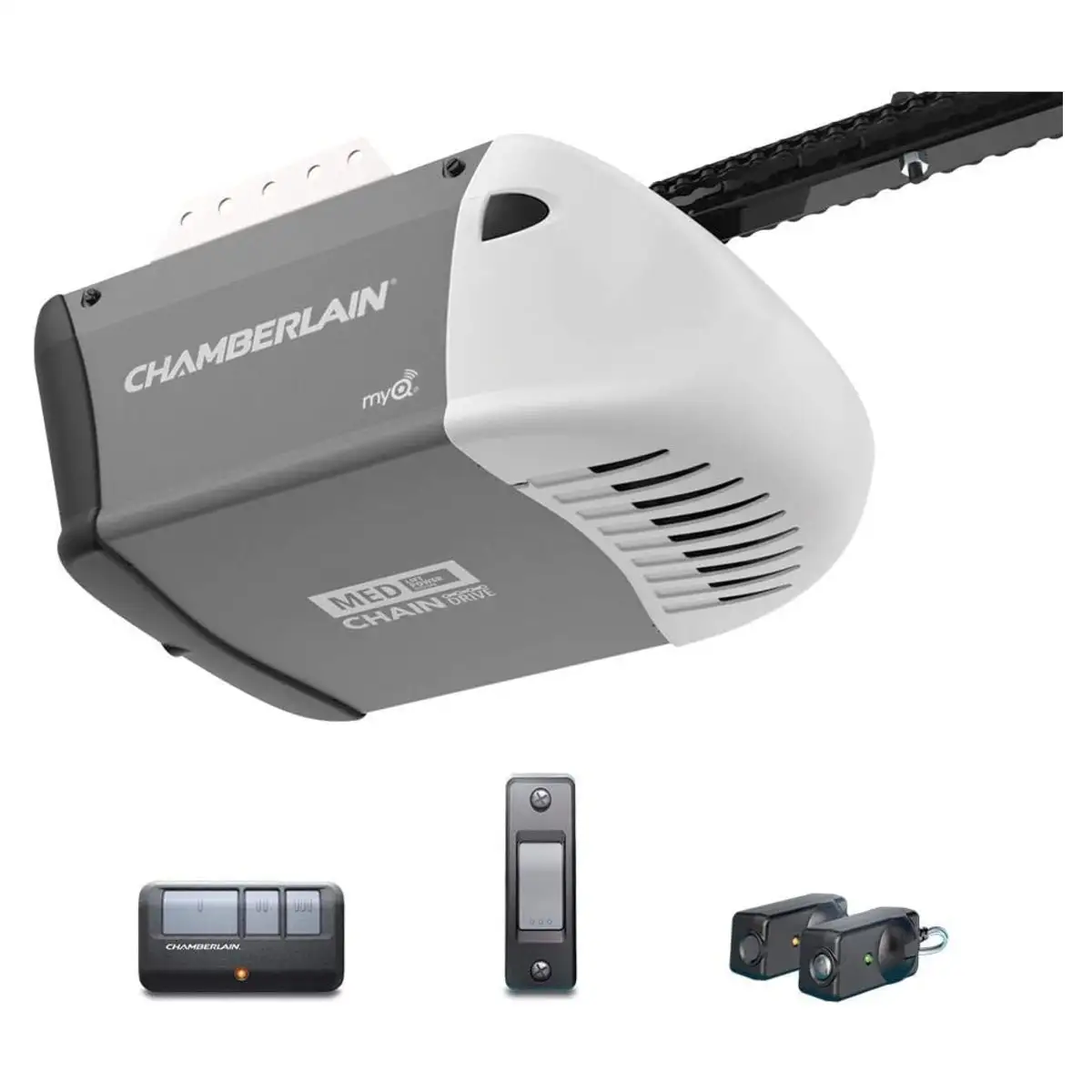 Chamberlain B510 Belt Drive Garage Door Opener Button Control 1/2 HP