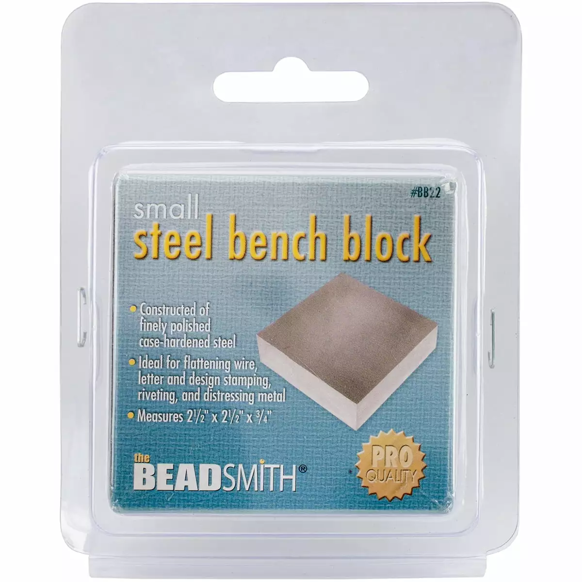 Steel Bench Block 2.5 Inch X 2.5 Inch X 0.5 Inch Heavy Duty Crafting Tool Benches BeadSmith