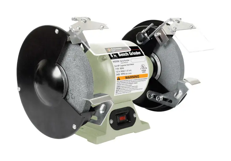 Performance Cast Iron Gray Corded Bench Grinder 115V 3450 RPM 3/4 HP Performance Tool
