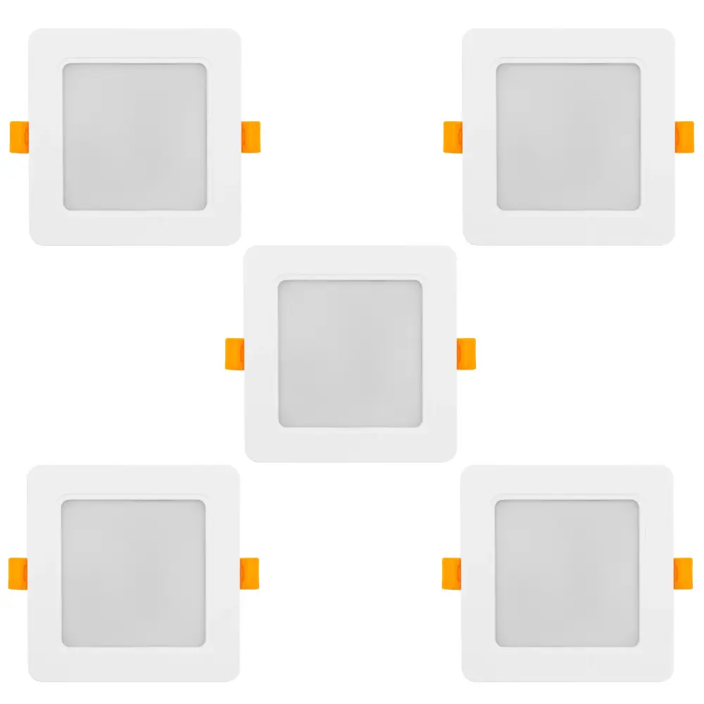 Maclean MCE373 S 5x LED ceiling panel, flush mounted SLIM, 9W, Neutral Ivory 4000K, 120*120*26mm, 900lm