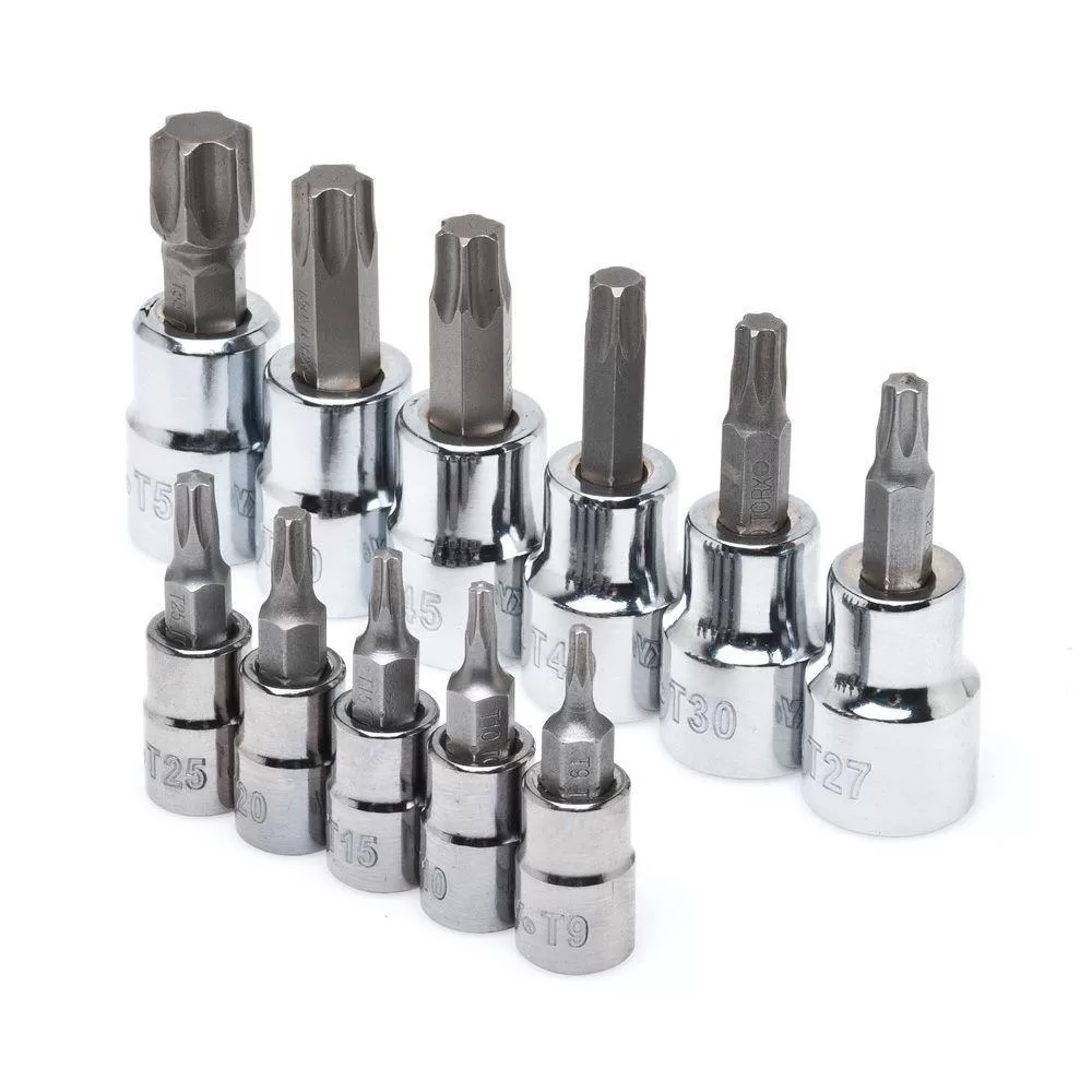 Husky 1/4 and 3/8 . Drive Torx Bit Socket Set 11-Piece