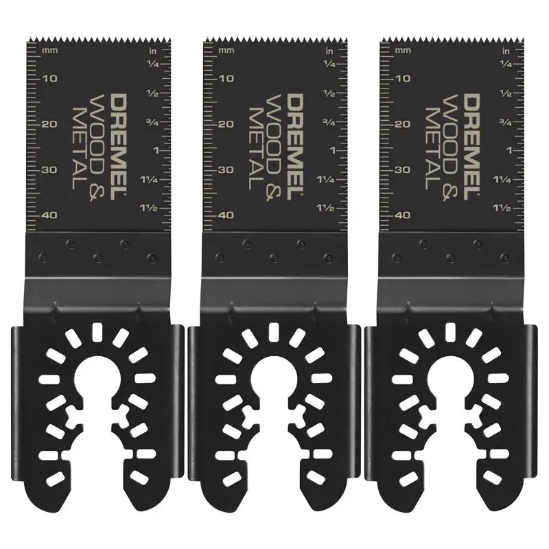 Dremel 1-1/4 L X 1-5/8 W Bi-Metal Flush Cut Blade Oscillating Blade Set Wood 3 pk