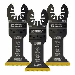 Bi-Metal Oscillating Tool Blade 1.75-Inch 3-Pack Wood Nails Imperial