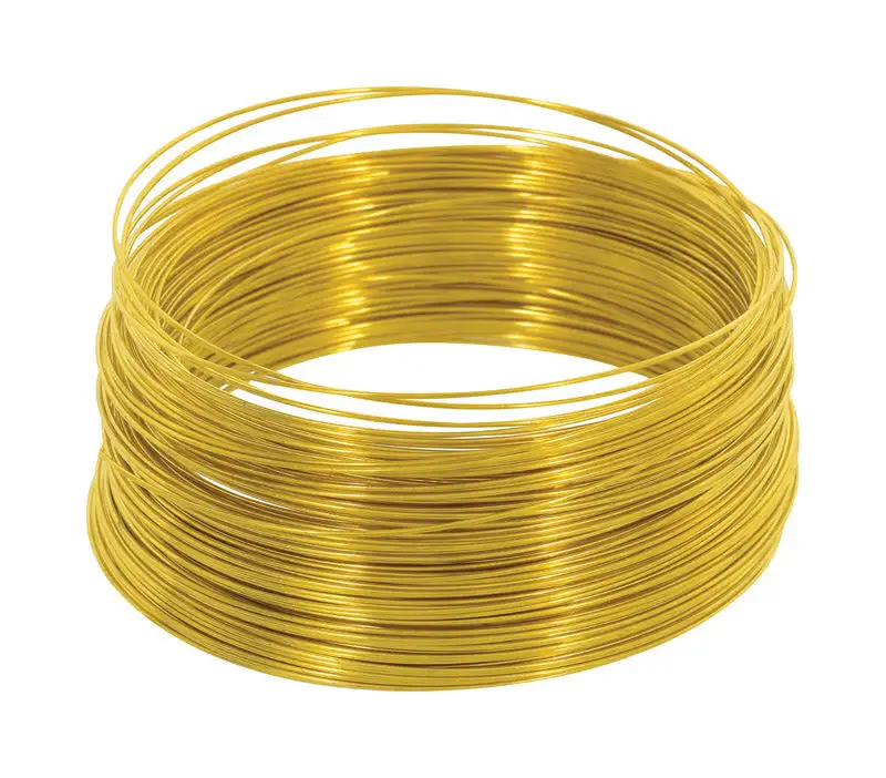 OOK 100 ft. Brass 24 Ga. Wire Pack 8 Crafts and Electrical Use