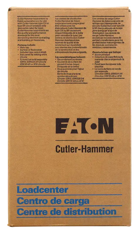 Eaton Cutler-Hammer 100 Amp 120/240V 2 Space 2 Circuit Surface Mount Breaker Enclosure