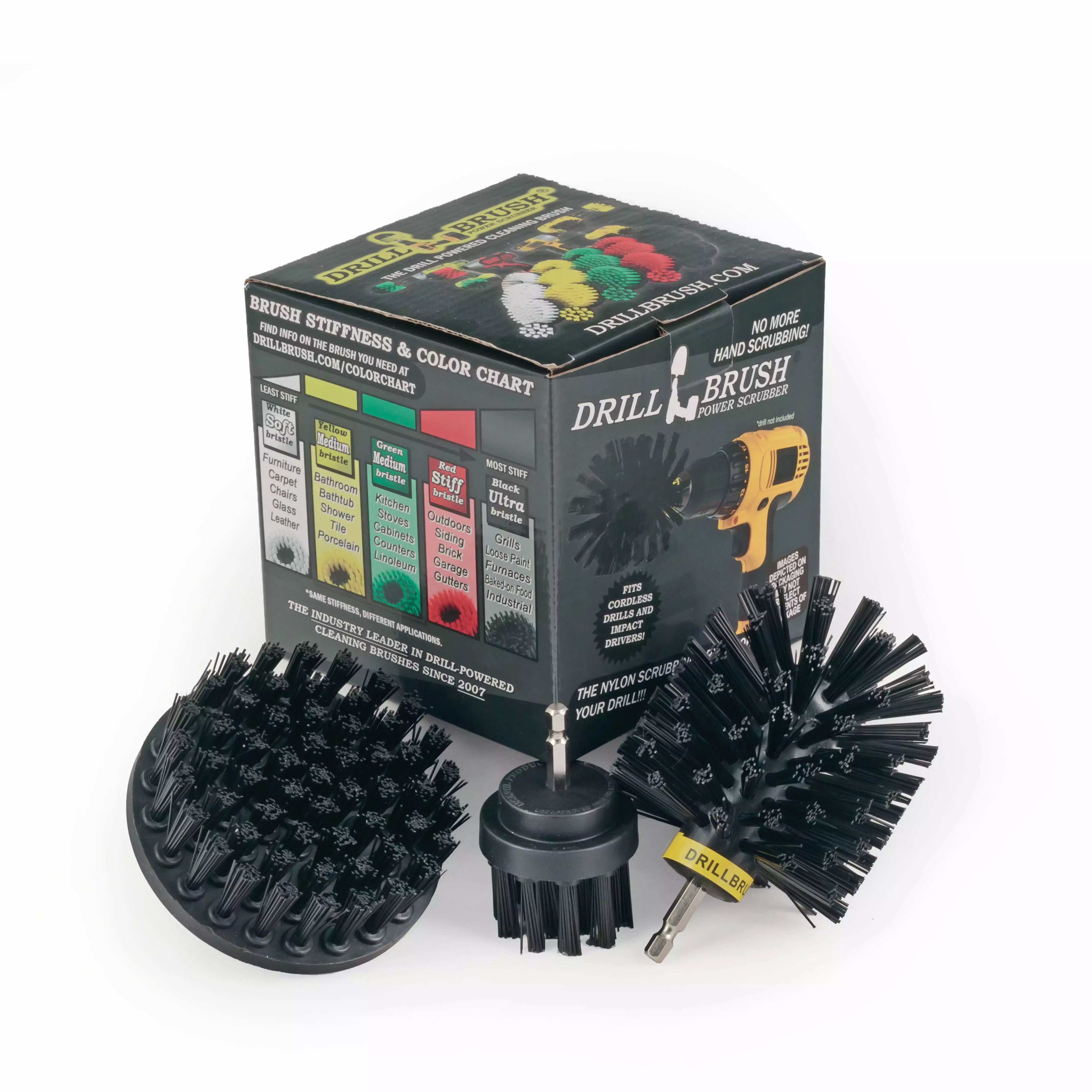 Industrial Drill Brush BBQ Cleaning Rust Remover and Baked on Food Removal DRILL BRUSH POWER SCRUBBER