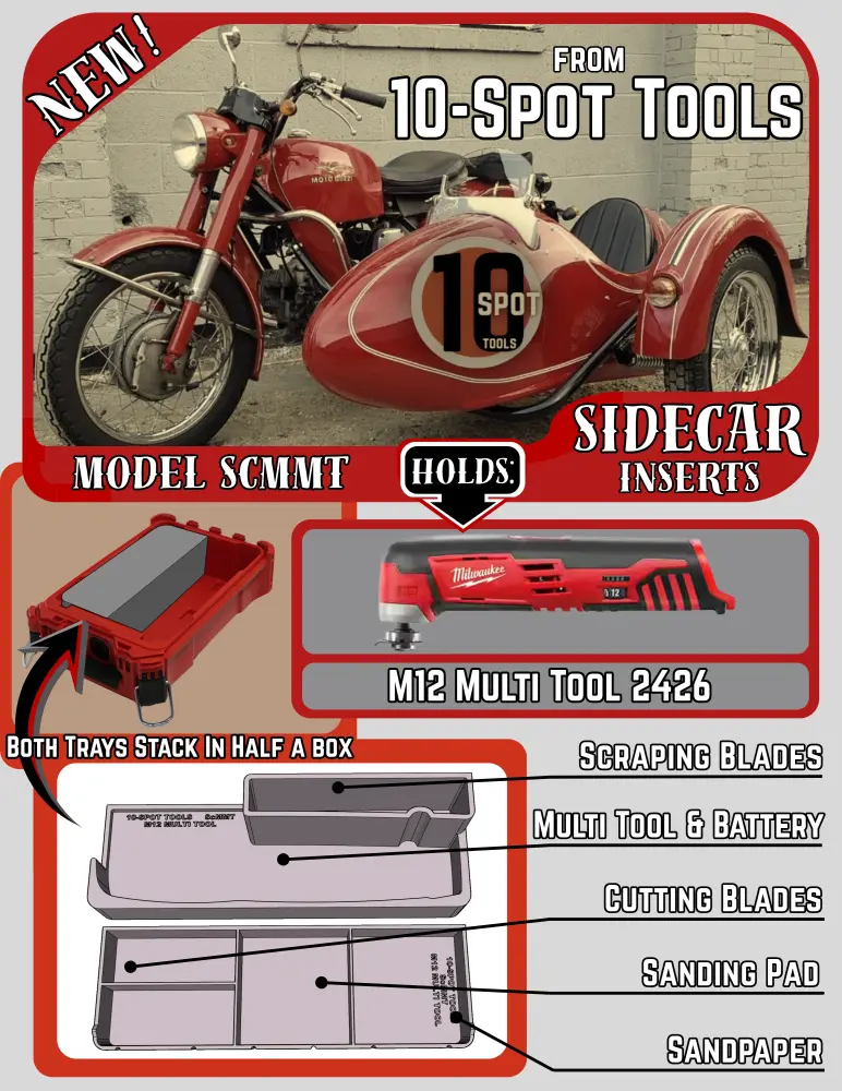Heavy Gauge Packout SideCar Insert M12 Numerous Tool (ScMMT)