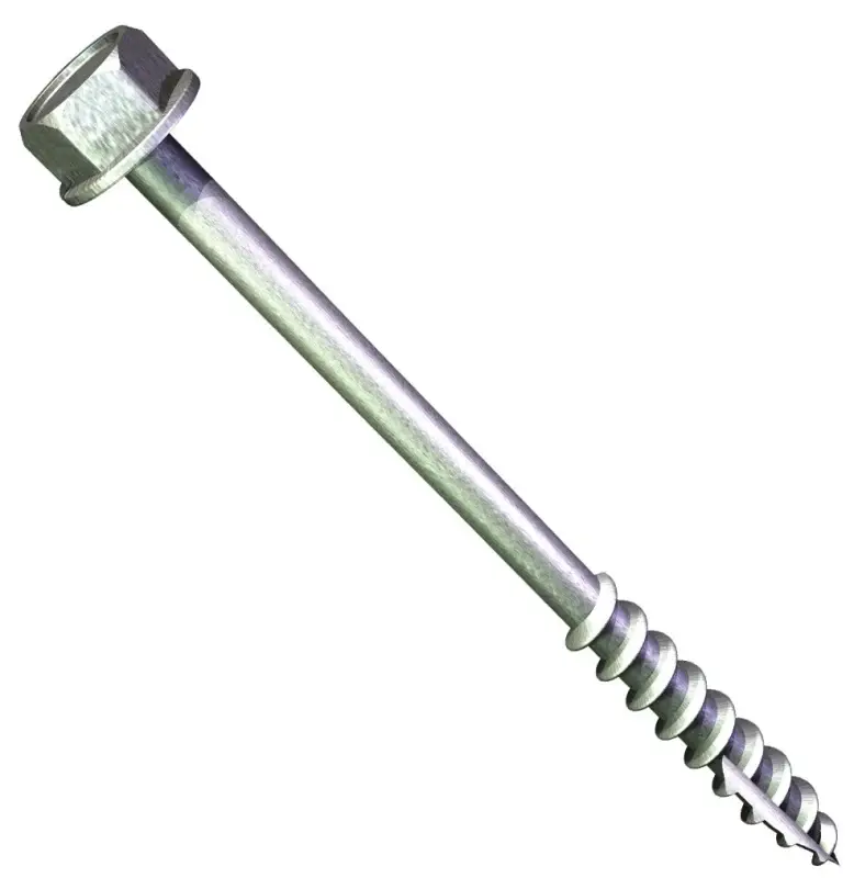 Grabber Construction Lag-Master GLM500CP Structural Framing Screw, #14 Thread, 5 L, Coarse Thread, Hex Drive, 50 PK