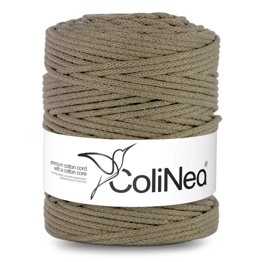 Discover ColiNea: braided cotton cord cotton core, 5mm thick and 200m long, rich ebony beige tone. Ideal crafting and DIY ...