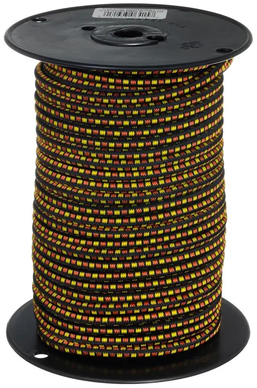 Keeper 06415 Bungee Cord, 5/16 Dia, 125 ft L, Tpr