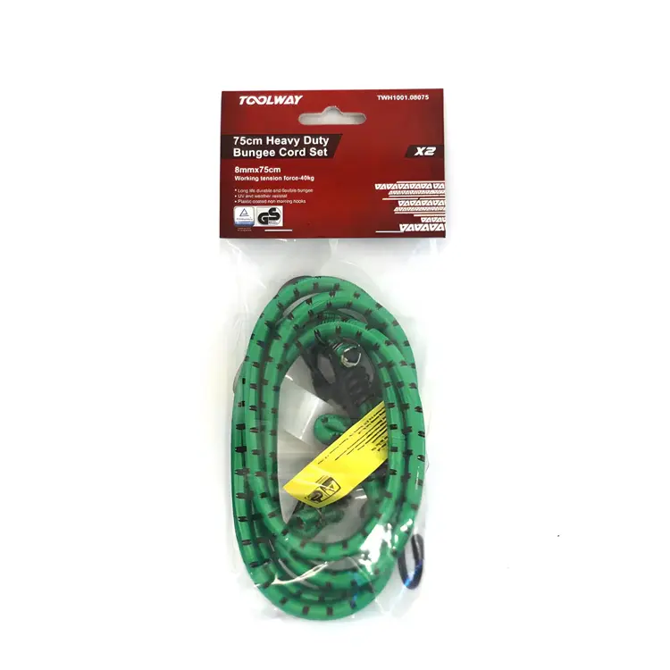 Toolway 8 x 750mm Sage Bungee Straps (Pack 2)
