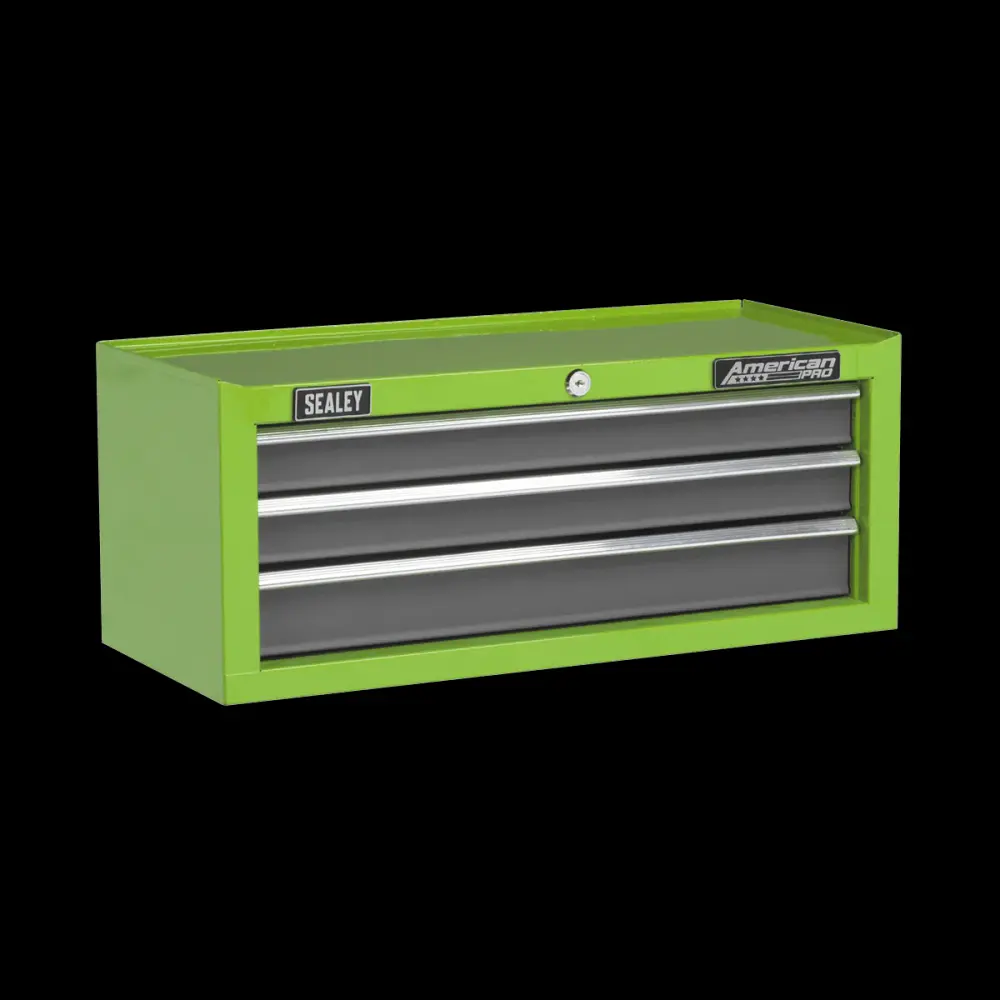 Sealey AP22309BBHV Mid-Box 3 Drawer Ball-Bearing Slides - Green/Grey