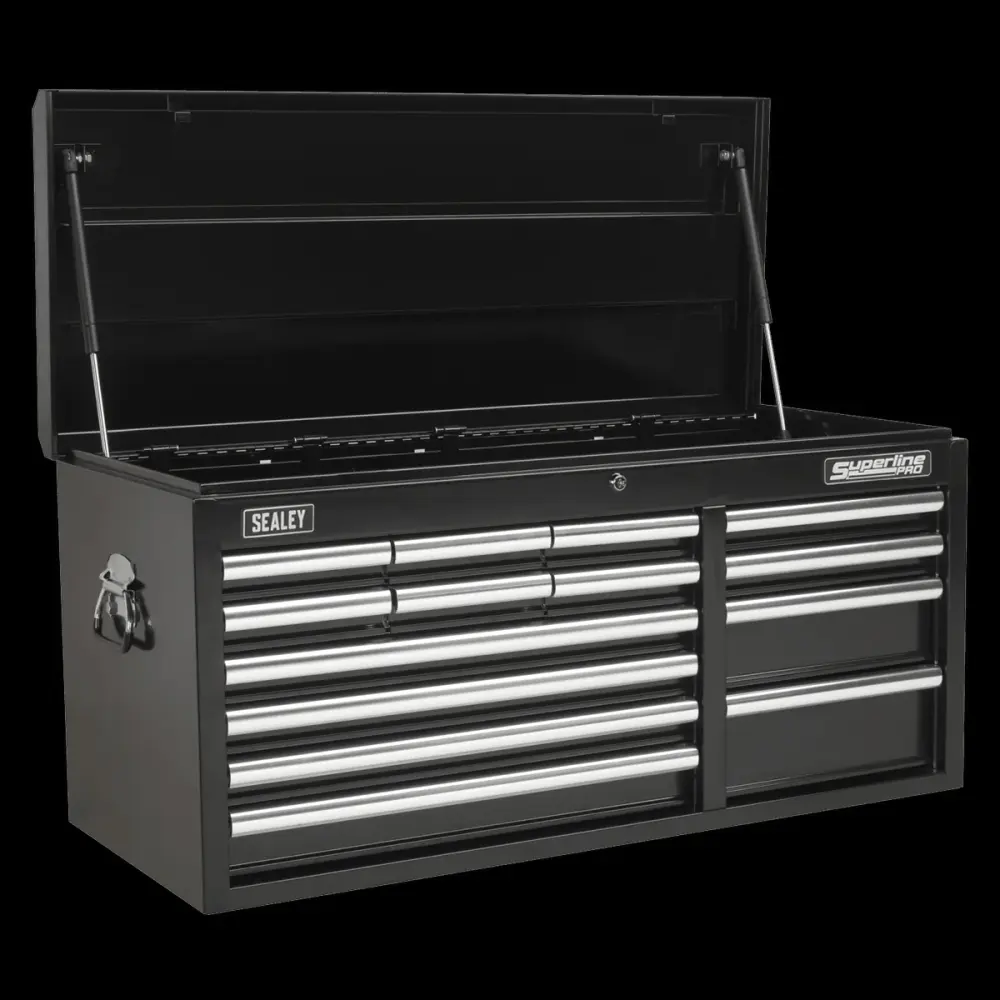 Sealey AP41149B Topchest 14 Drawer Ball Bearing Slides Heavy-Duty - Ebony