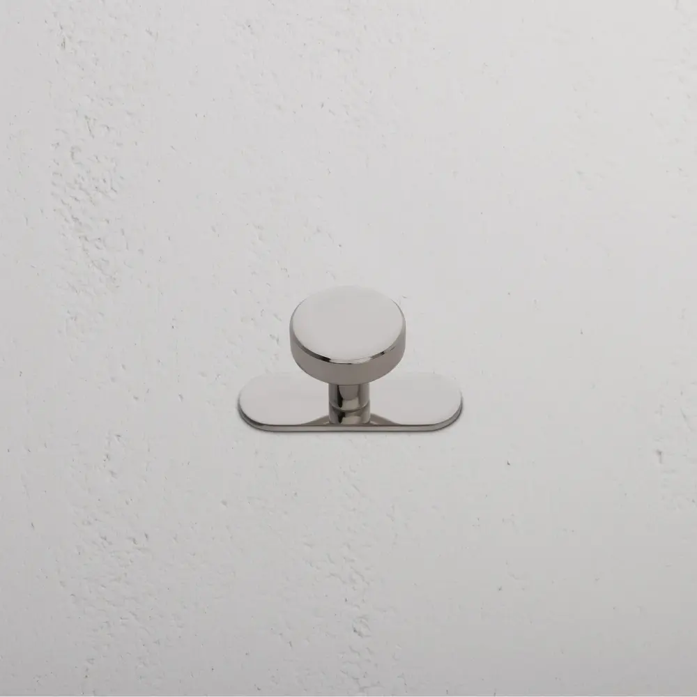 Kilburn Cabinet Knob Medium - Smooth Nickel