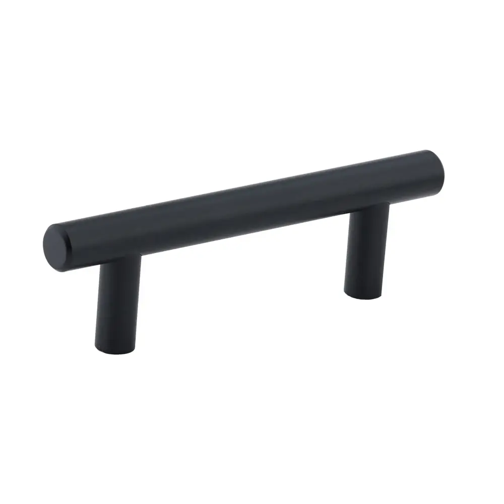 Contemporary # 205 Matte Black Chromed Pull, 3'' C/C