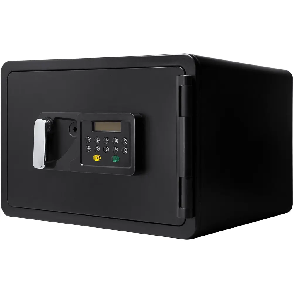 0.54 Cubic Ft Keypad Fireproof Security Safe - Jet-black